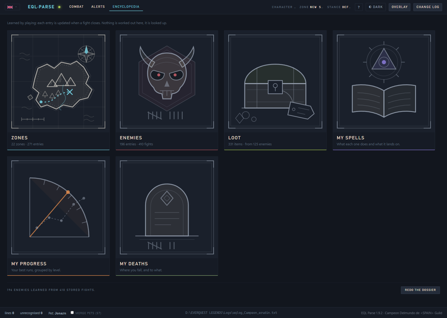 The encyclopedia of enemies, zones and loot