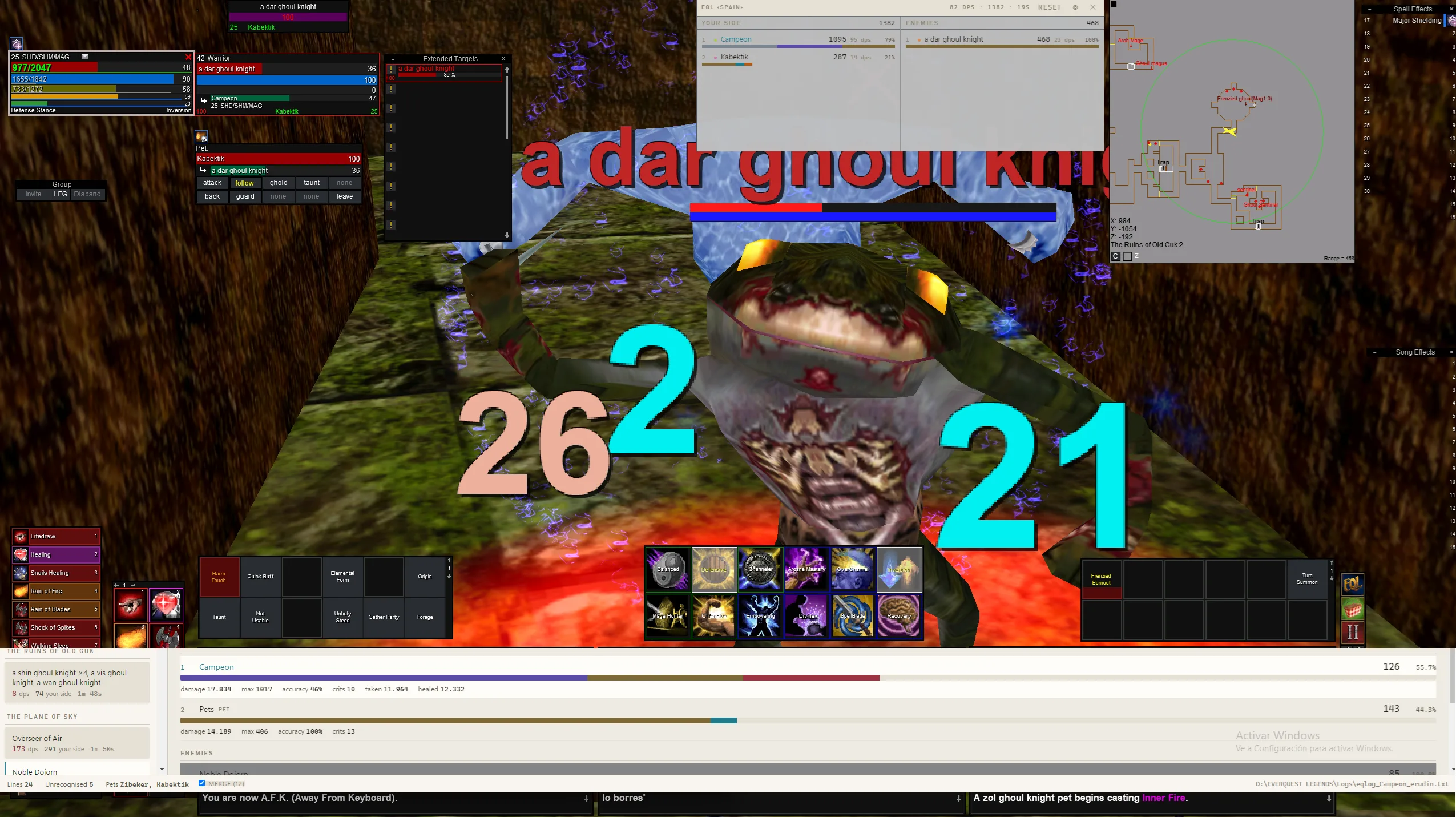The overlay, on top of the game